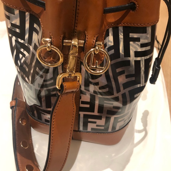 FENDI Mon Tresor Grande Bucket Bag - Black/Tan - Picture 6 of 8